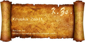 Kruska Zsolt névjegykártya